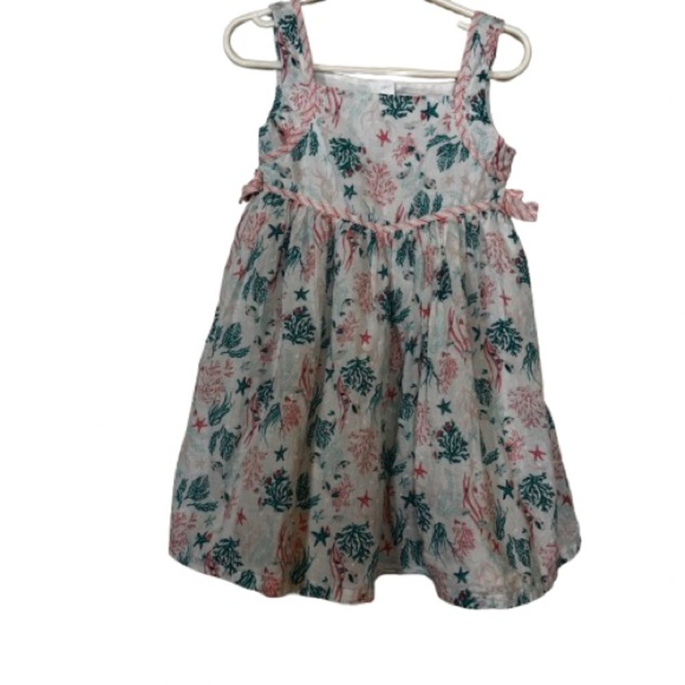 Catherine Malandrino Toddler Girls Dress Sz 4T Sleeveless Pink Green